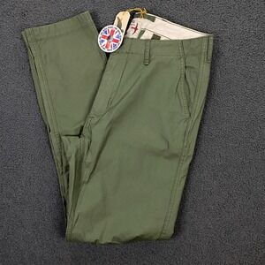 Relwen Light Weight Flex Chino Pants Mens 32 Military Army Green